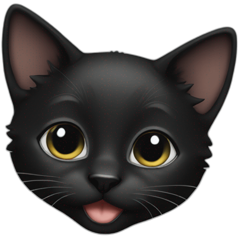 black kitten emoji