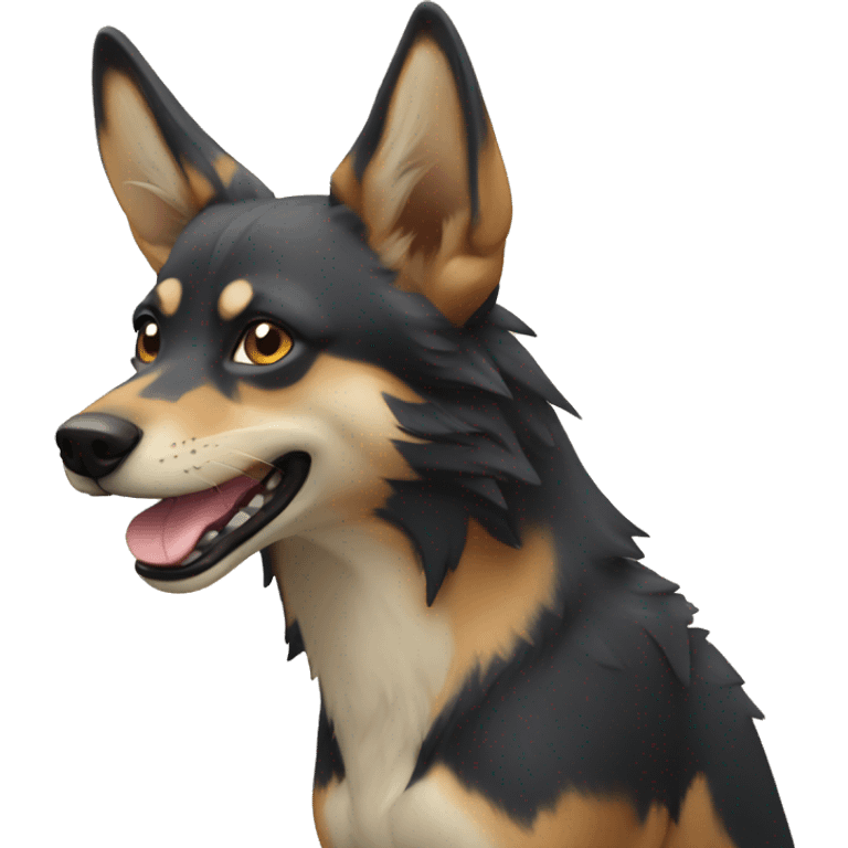 A nimble dog (jackal) emoji