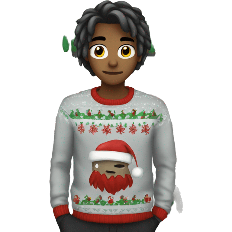 emo wearing Christmas sweaters  emoji