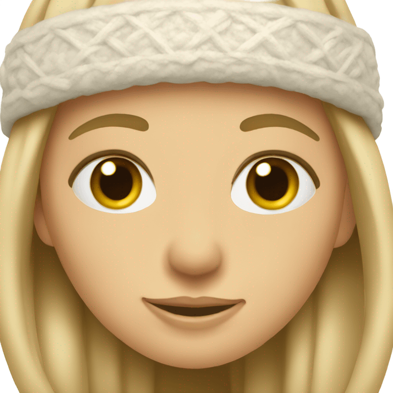 beige skis girl emoji