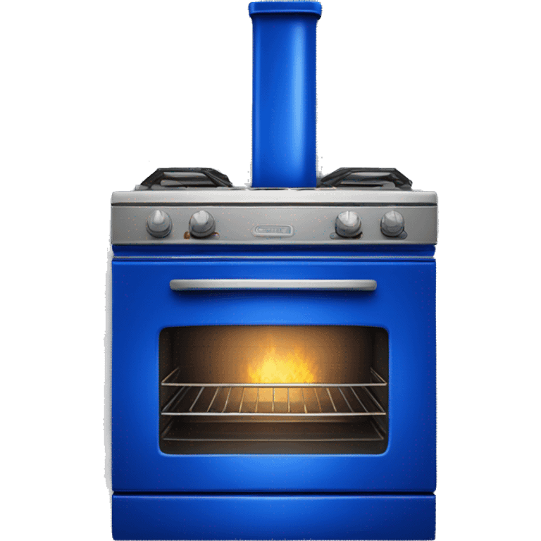 Realistic cobalt blue oven isolated.  emoji