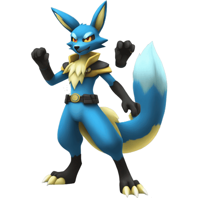 Lucario-Lombax-Zeraora full body emoji