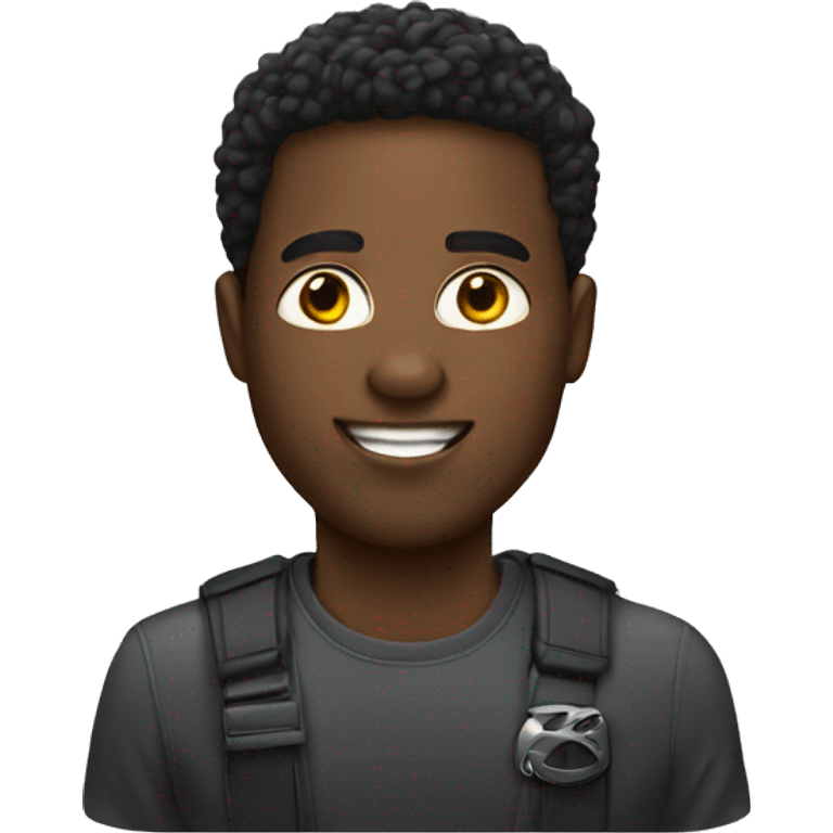 Black guy in Kia car emoji