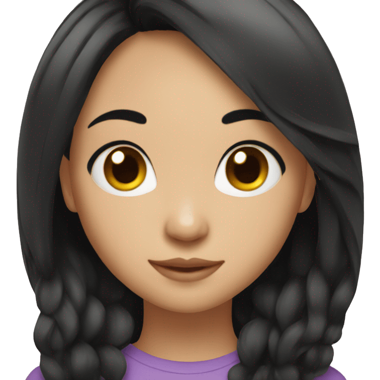 black hair asian girl emoji