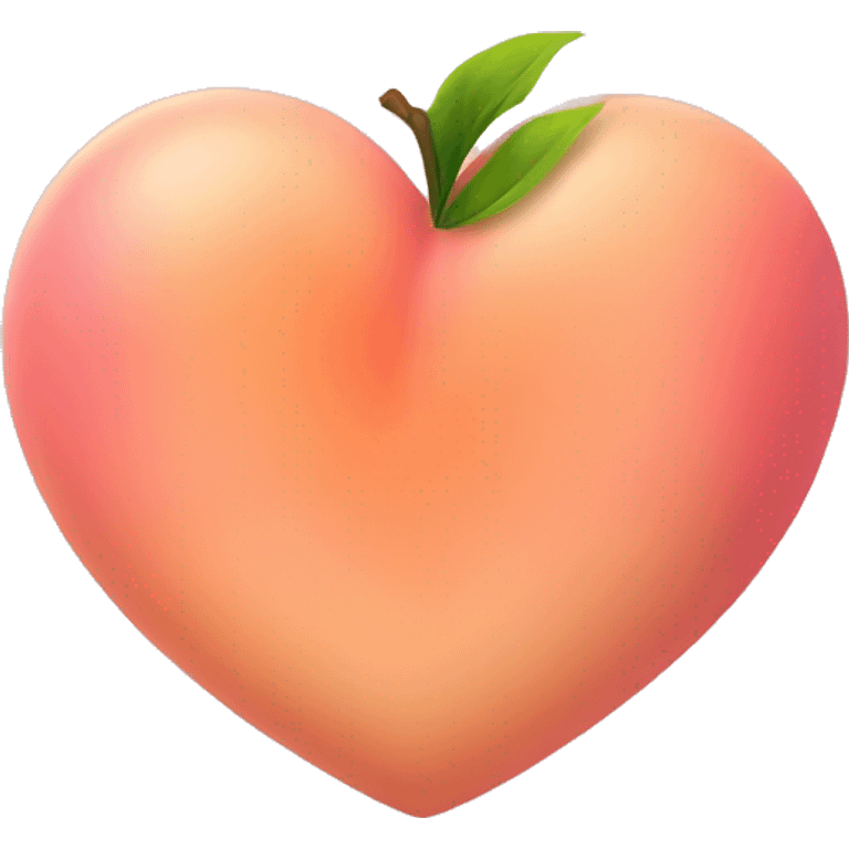 Peach pink heart emoji