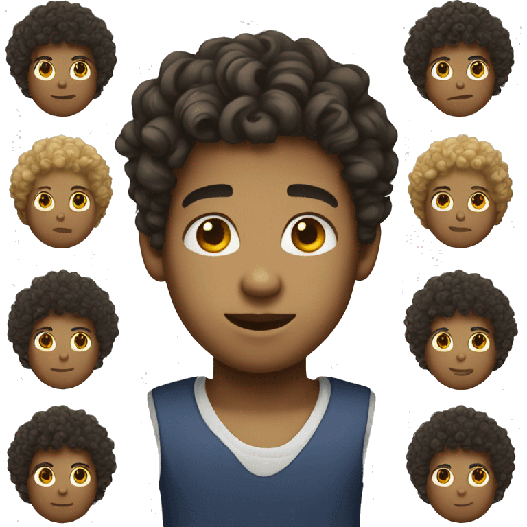 curly light skinned boy emoji emoji