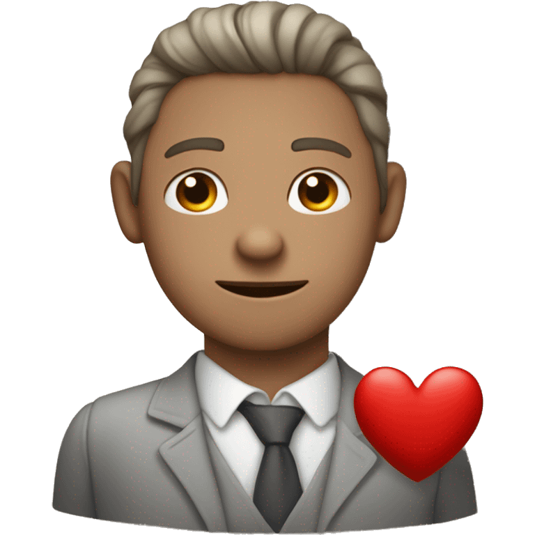 Hombre abrazando un corazón rojo  emoji