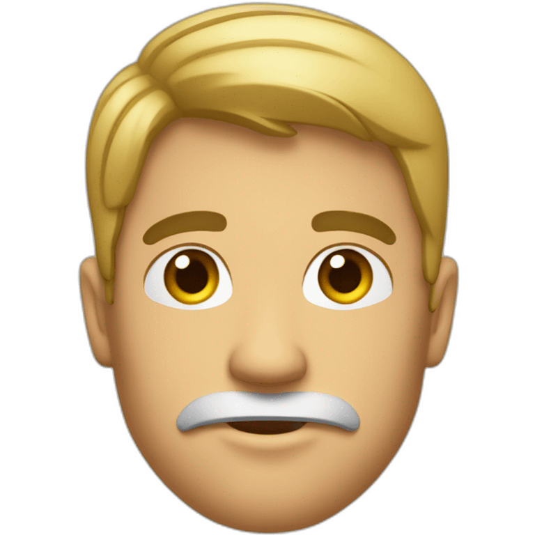 Homme qui tape avec son foit sur le côté de son visage emoji