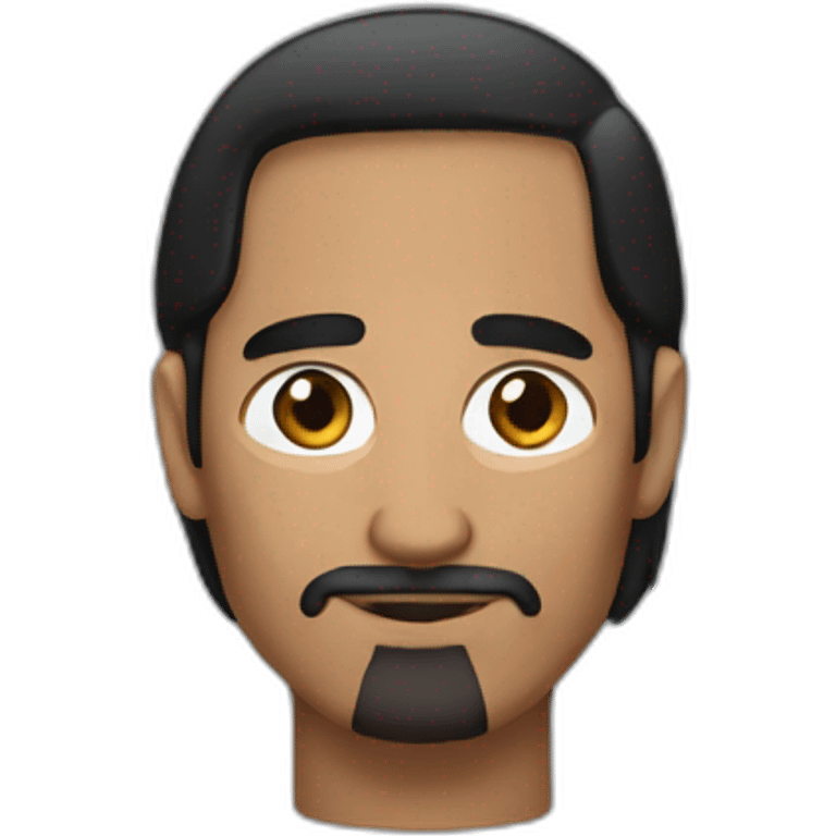 brown man looks like steve jobs with black hair with no faical hiar and add a mole on the face emoji