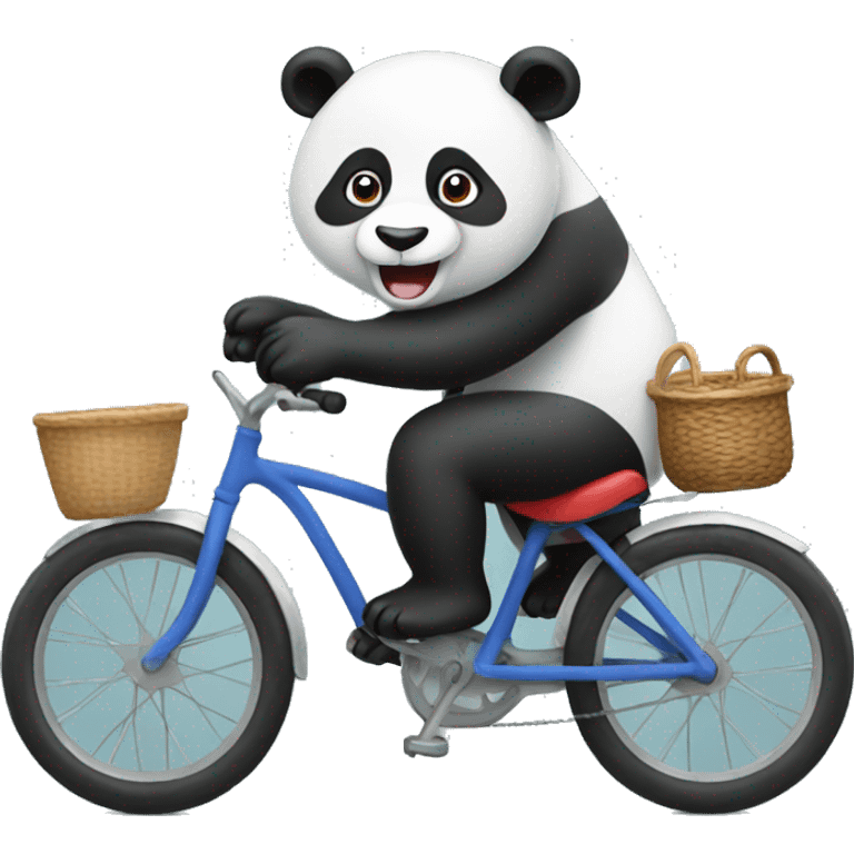 Panda riding a bike emoji