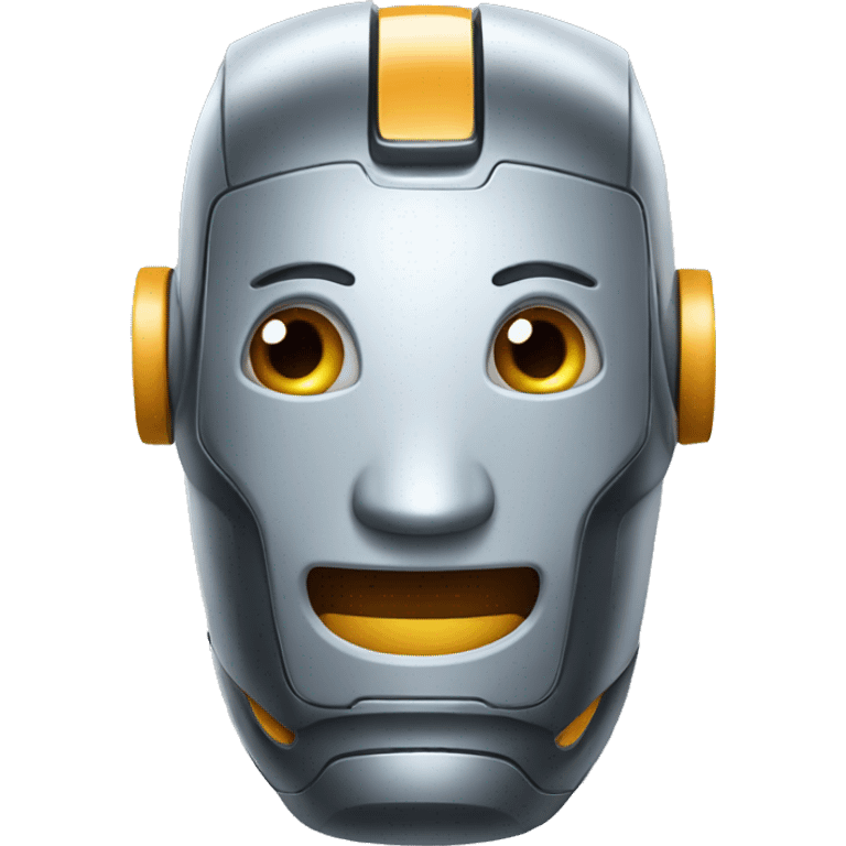 a robot happy emoji