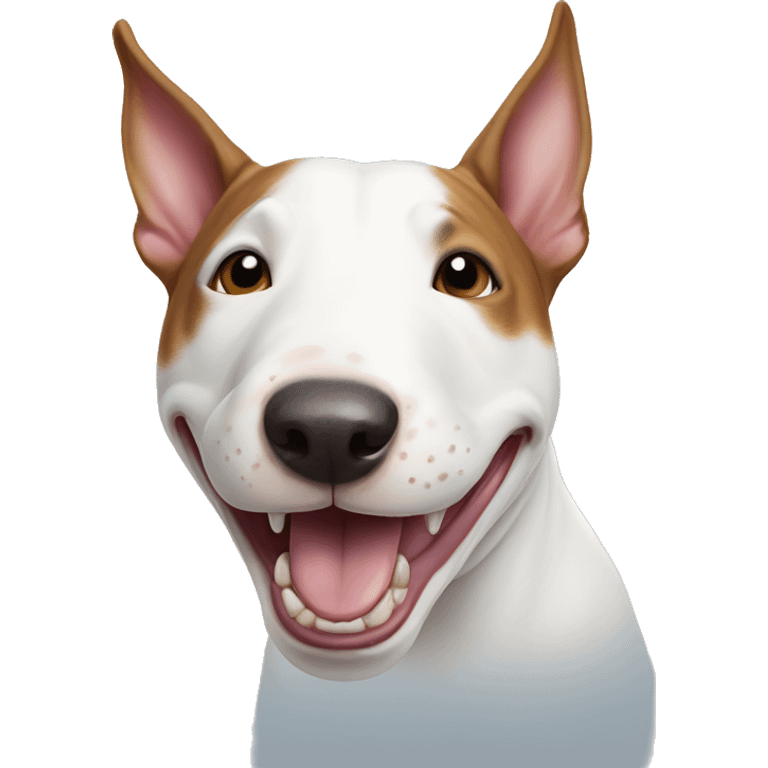 Bull terrier smiles  emoji