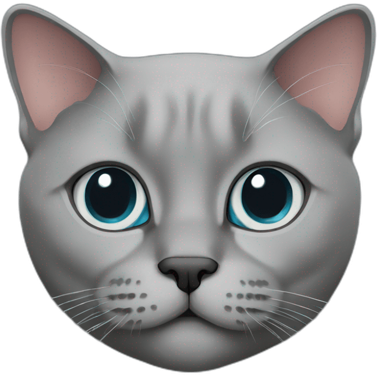 Grey British cat emoji