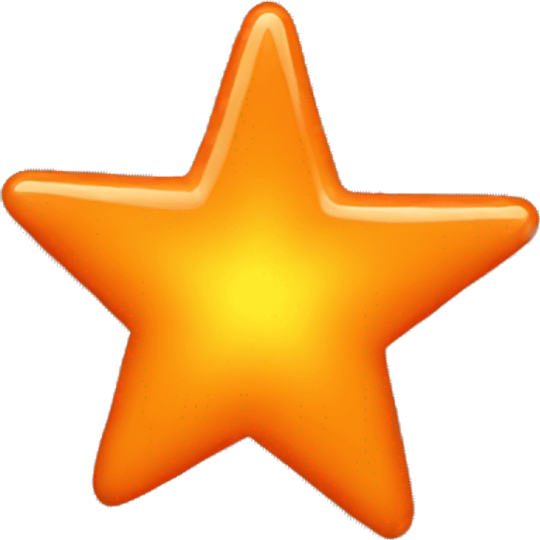 one plain neon orange star emoji