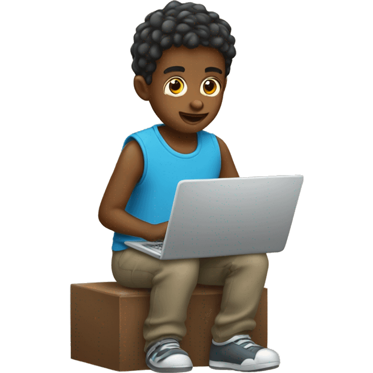 niño con laptop emoji