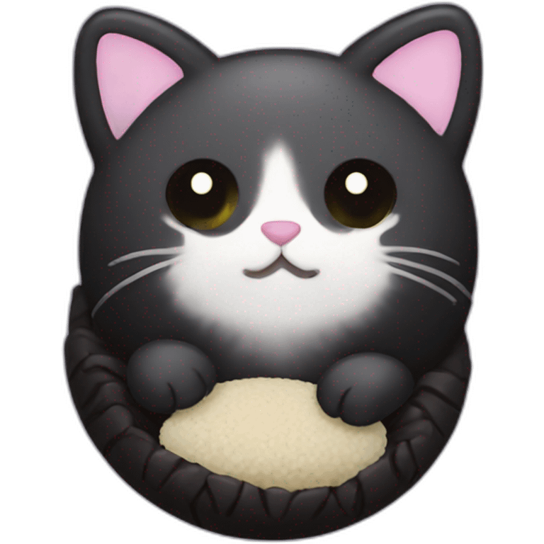 dark rice cake mochi cat emoji