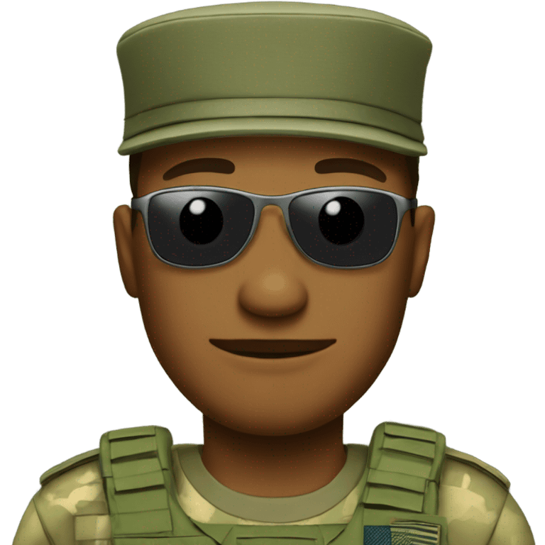 Army man with sunglasses  emoji