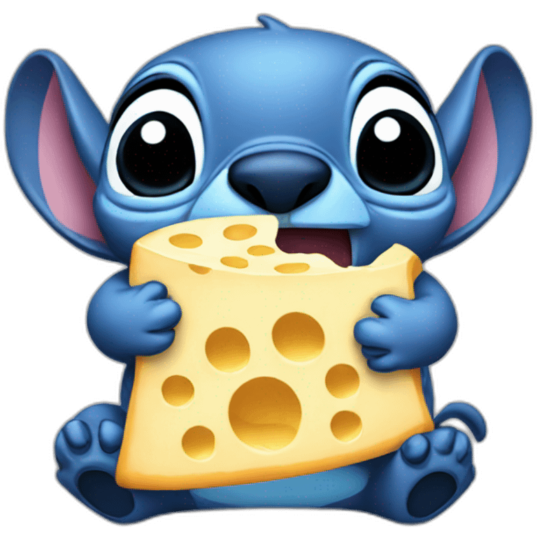 stich eating cheese emoji