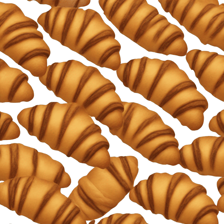 Chocolate Croissant round, dark tips emoji