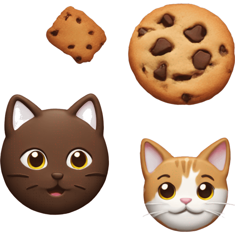 cookie with a cat emoji