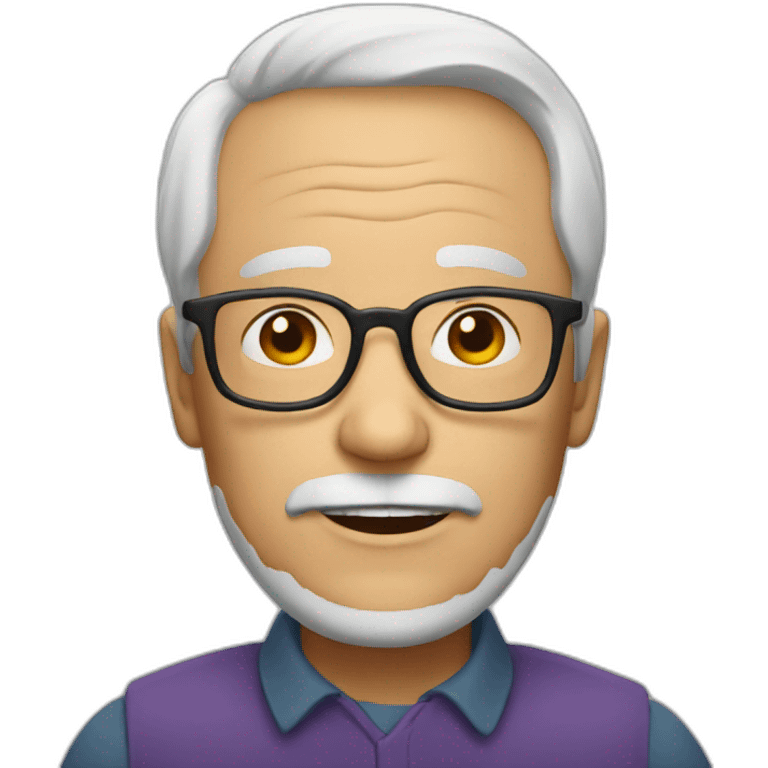 AI Emojis 62 yers old man with glasses emoji