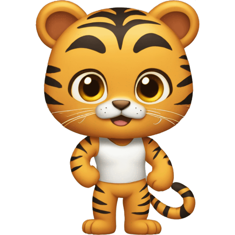 Un tigre musculoso emoji