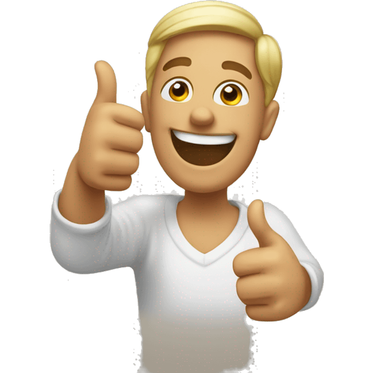 Happy thumbs up emoji