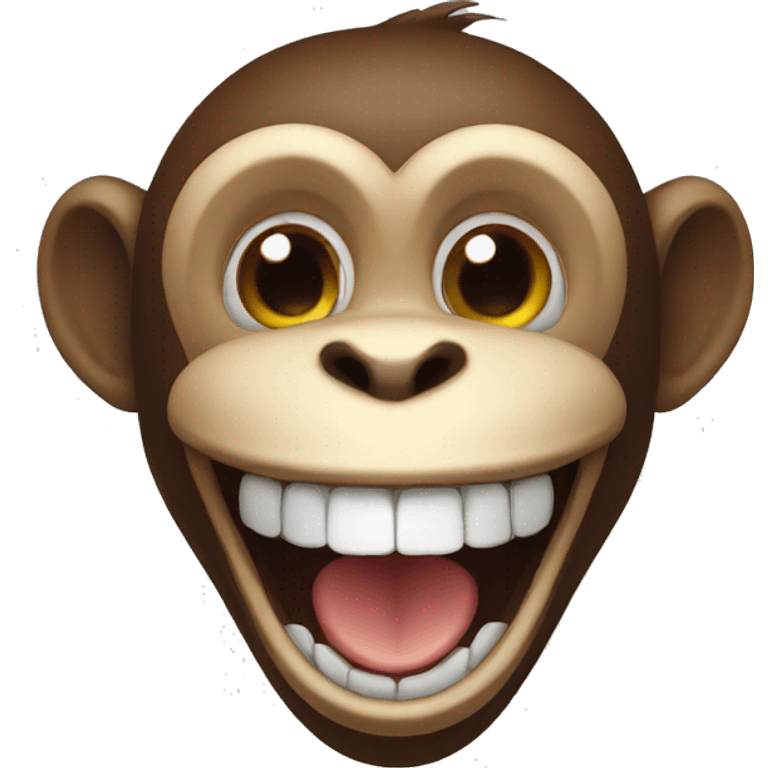 monkey laughing hard emoji