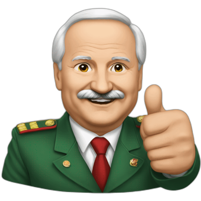 lukashenko thumb up big scale emoji