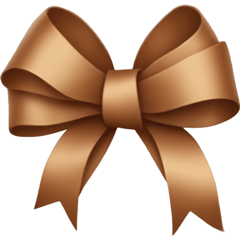 Cute warm brown winter ribbon emoji