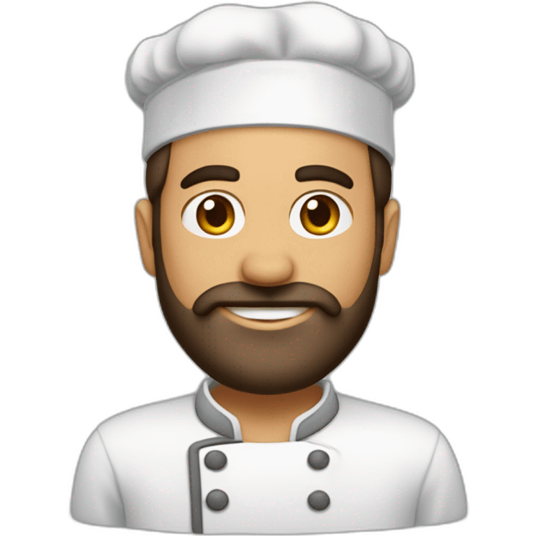 Cuisinier avec une barbe brune emoji