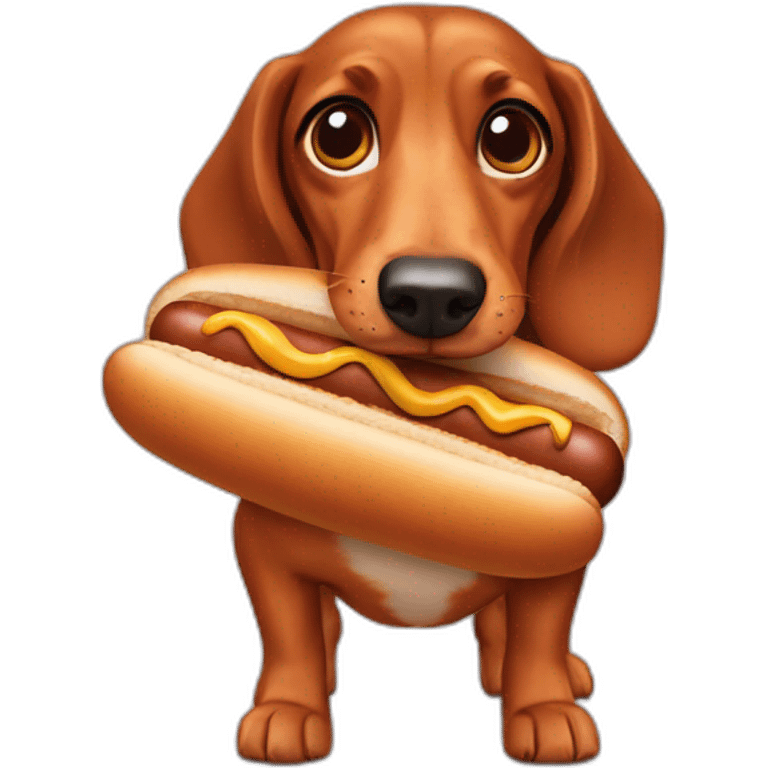 teckel-hot-dog emoji