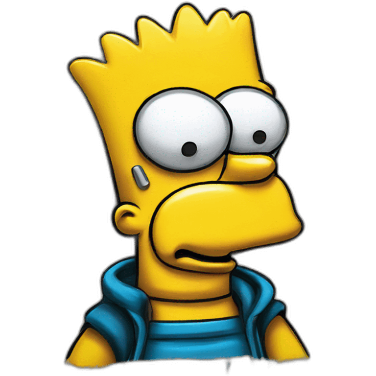 Bart simpson make graffiti emoji