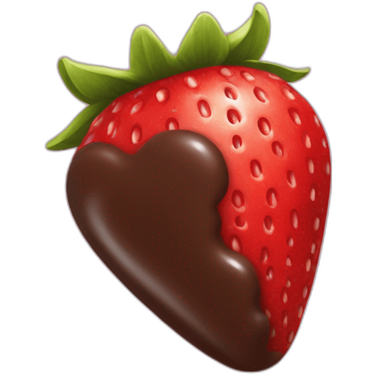 Chocolate strawberry  emoji