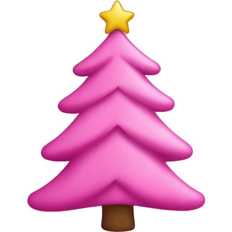 Make a pink cute Christmas tree emoji