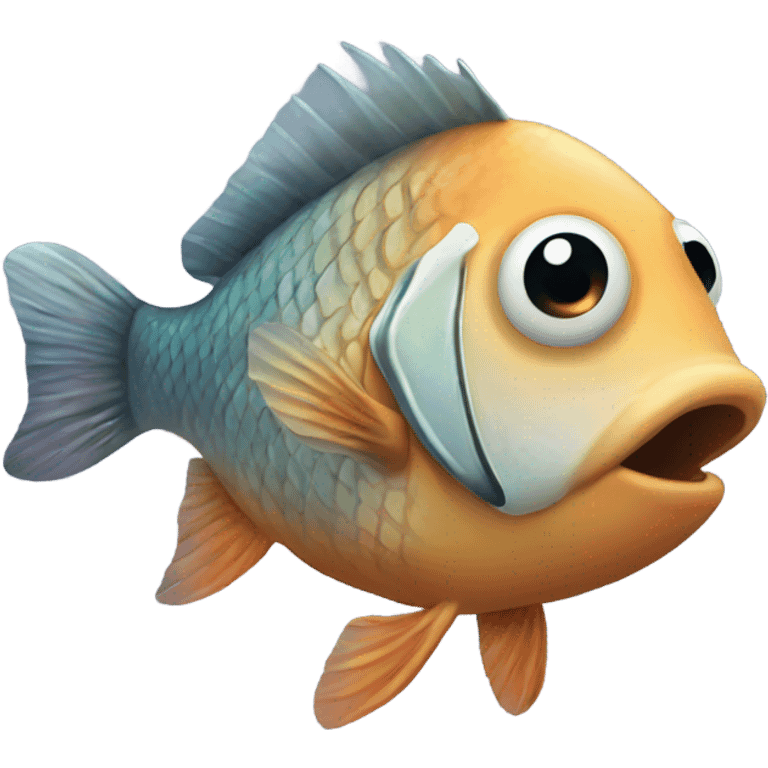 A fish with lashes emoji