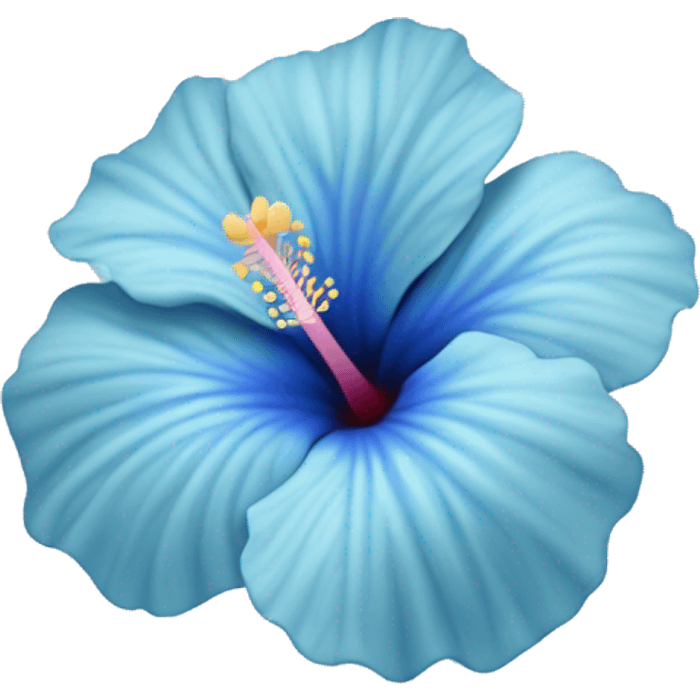 pastel Blue hibiscus flower emoji