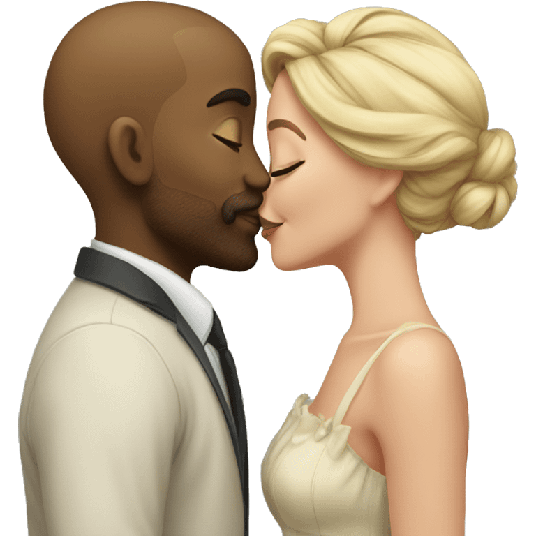 Lovely couple kiss emoji