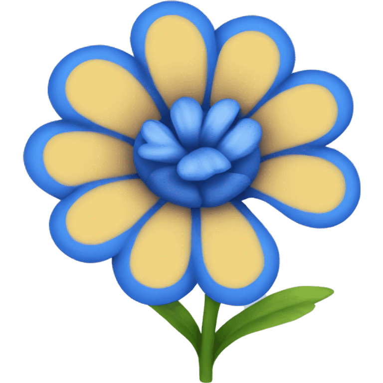 blue flower emoji