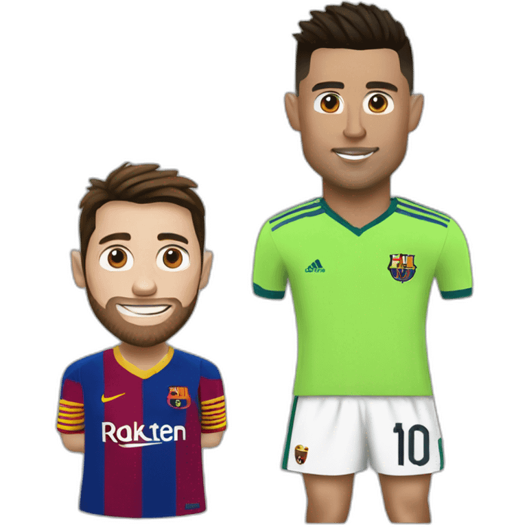 Ronaldo with messi emoji