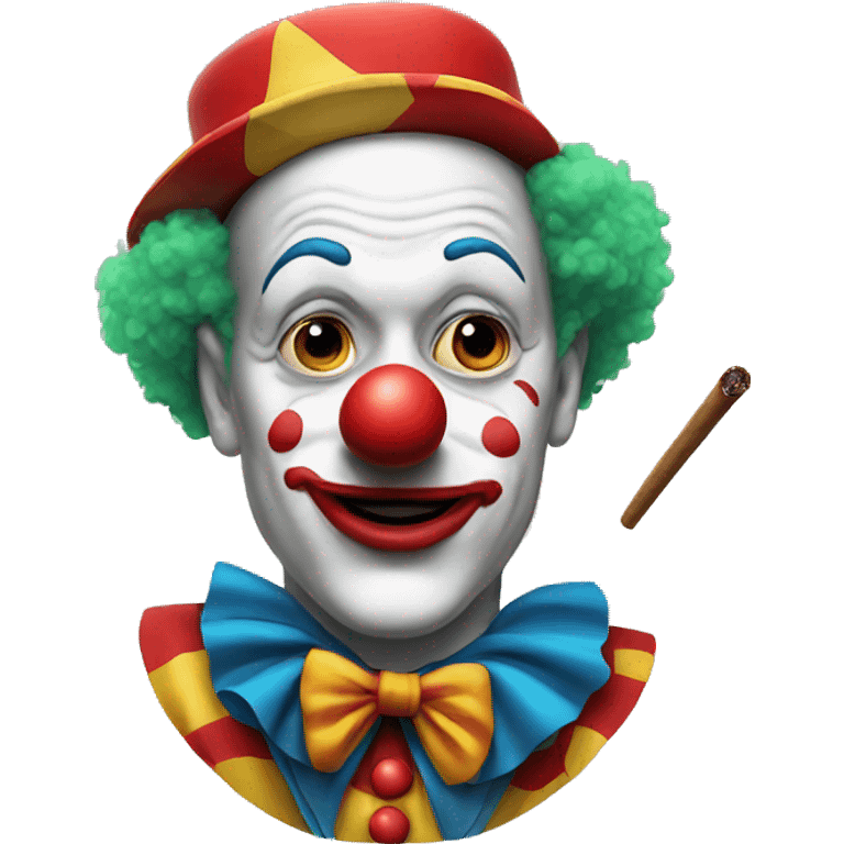 Clown with cigar  emoji