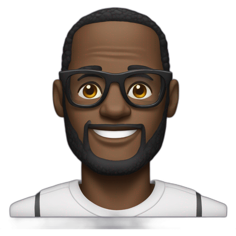 lebron james with subglasses emoji