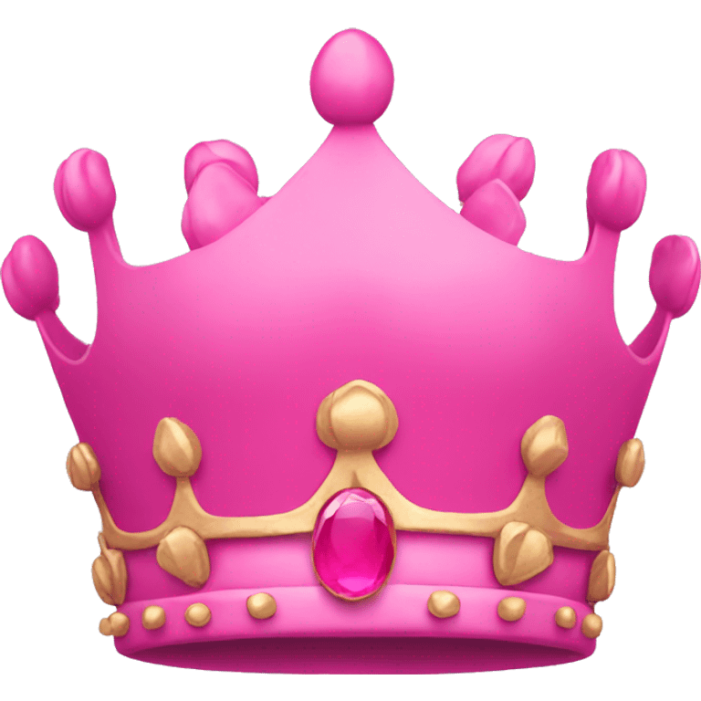 Pink crown emoji