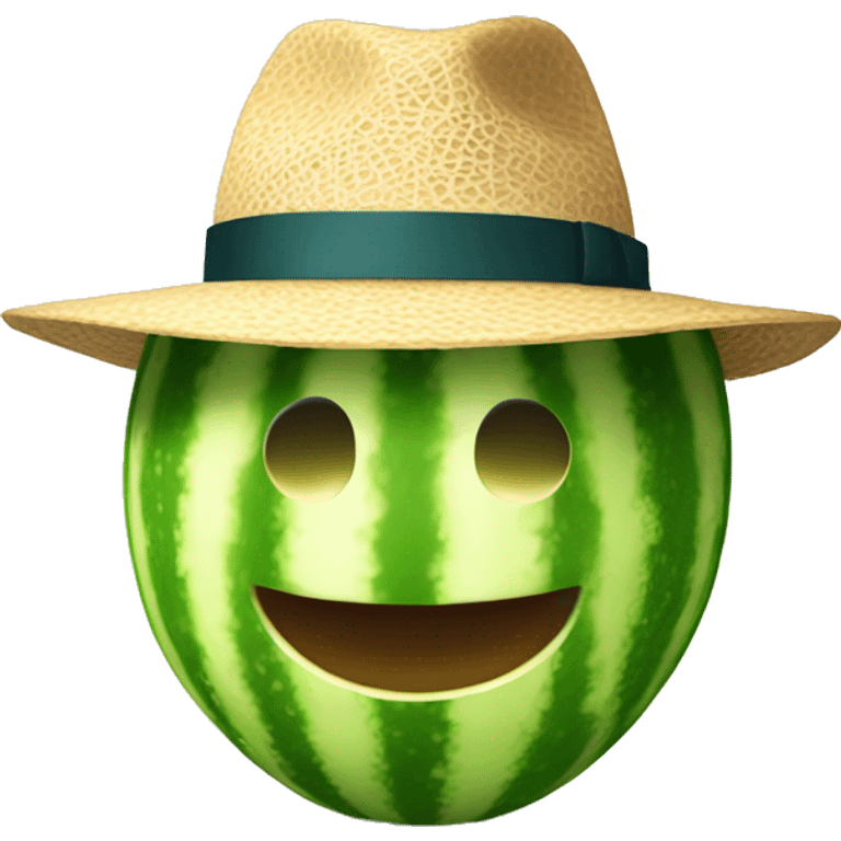 Un melon avec un chapeau  emoji