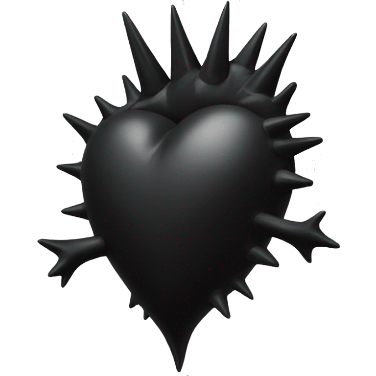 Black heart with spikes emoji