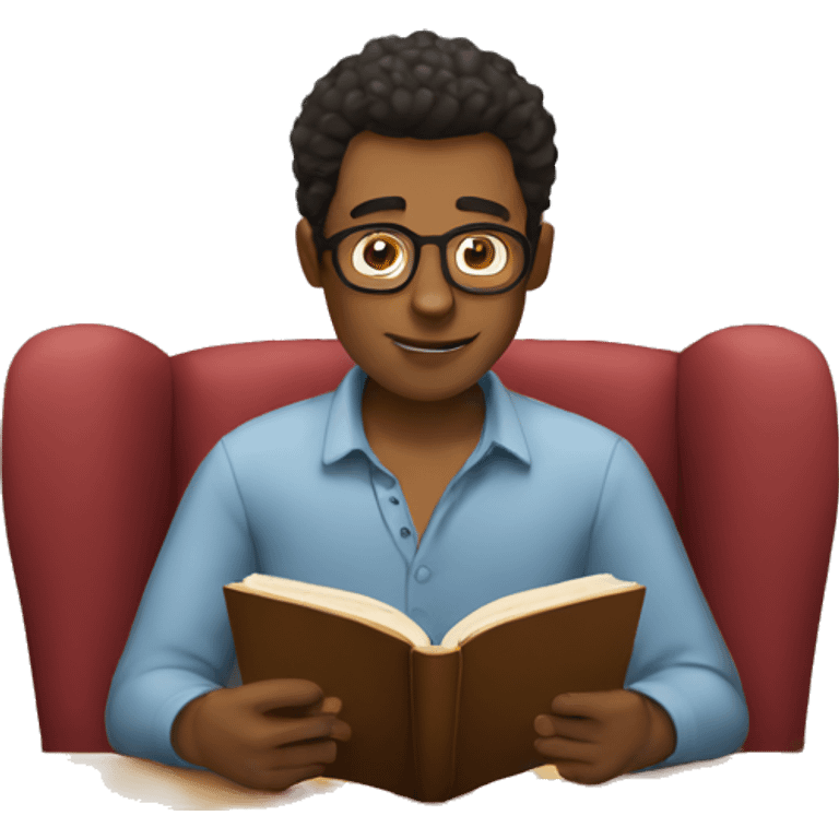 A guy reading a book emoji