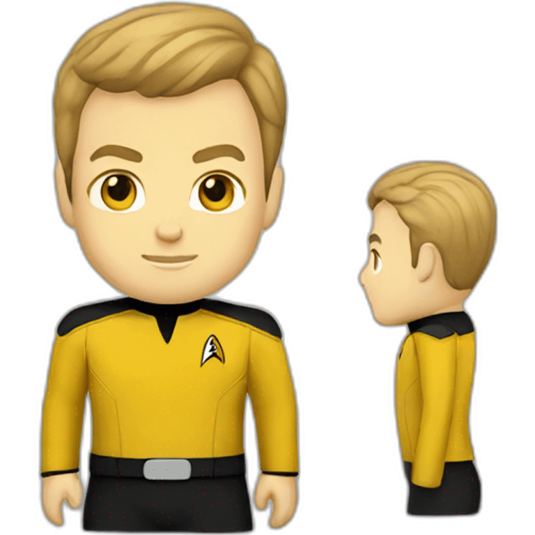 James Kirk with Starfleet yellow uniform (Star Trek) emoji