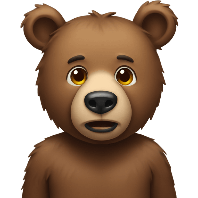 Tired bear emoji