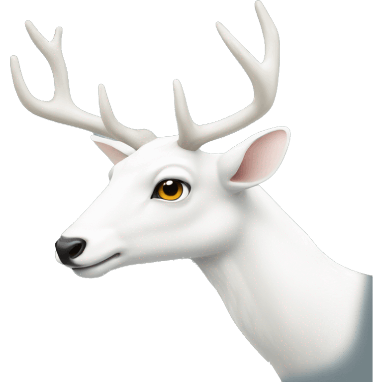 All white deer emoji