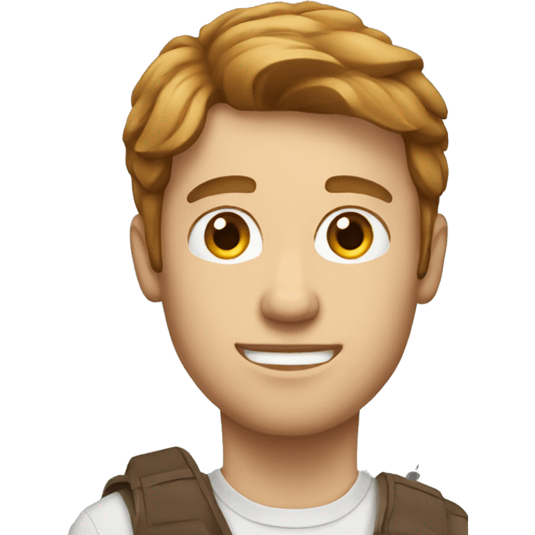 white man with brown hair with a MacBook emoji